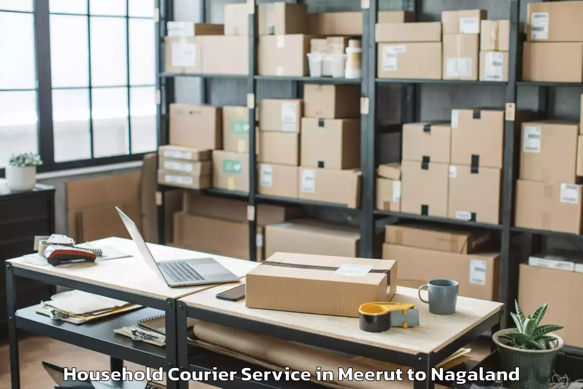 Efficient Meerut to Niuland Household Courier